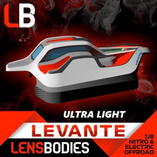 HRLB08LVT-UL Hot Race 1/8 Offroad Body Levante Ultra Light Weight