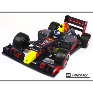 BDF1-T6R Bittydesign F1 Type-6R 1/10 Clear Body Light