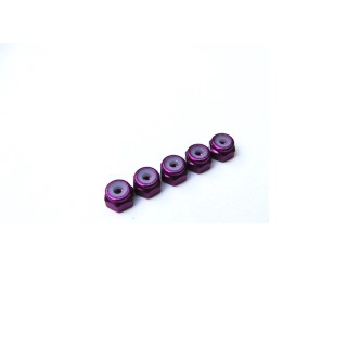 69215 Hiro Seiko 2mm Alloy Nylon Nut [Pruple]
