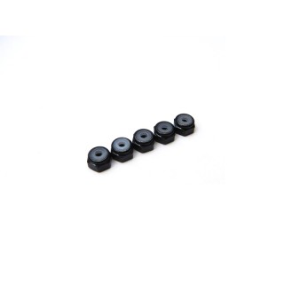 69217 Hiro Seiko 2mm Alloy Nylon Nut [Black]