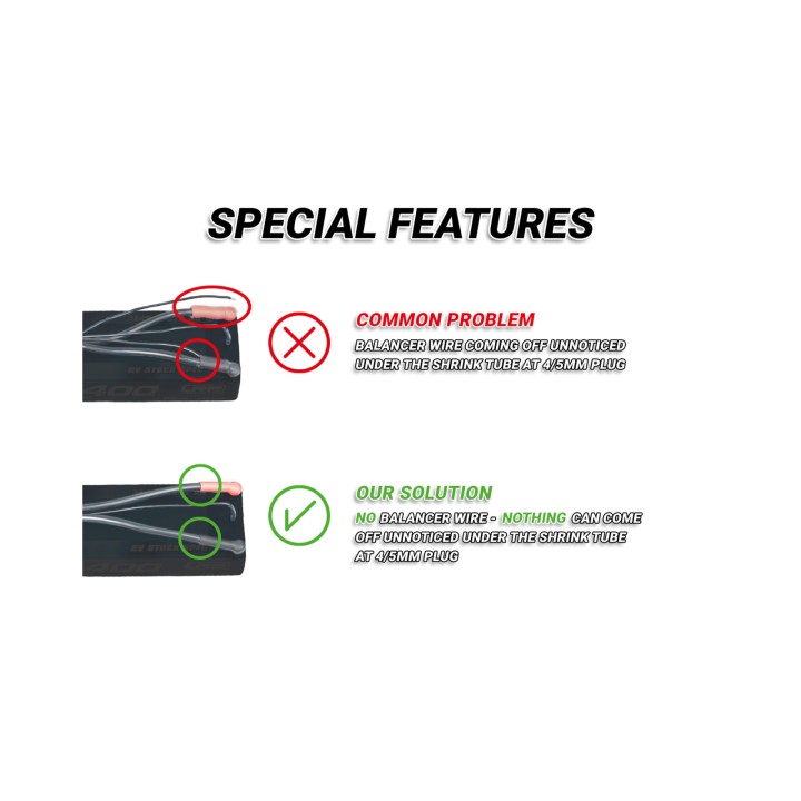 N999233 Nosram 2S-Charging Wire - 60Cm - Xt60 & Xh | 4/5mm & 2mm