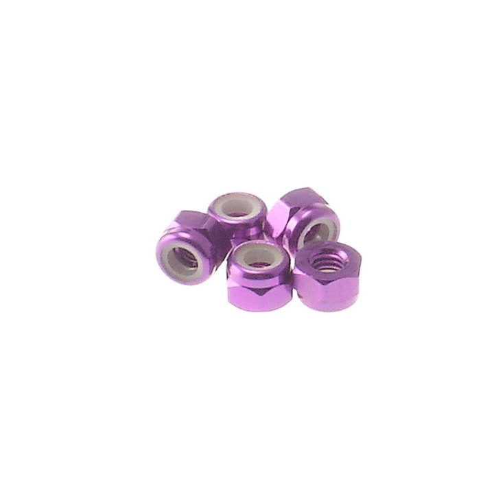 69221 Hiro Seiko 3mm Alloy Nylon Nut [Purple]