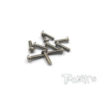 NSS-312B T-Works 3mmx12mm Nickel Button Head Screw (10Pcs)