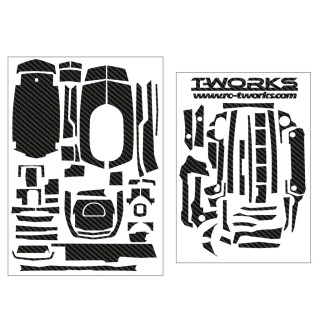 TS-044 T-Works 3D Graphite Sticker (For Sanwa & Airtronics M17)