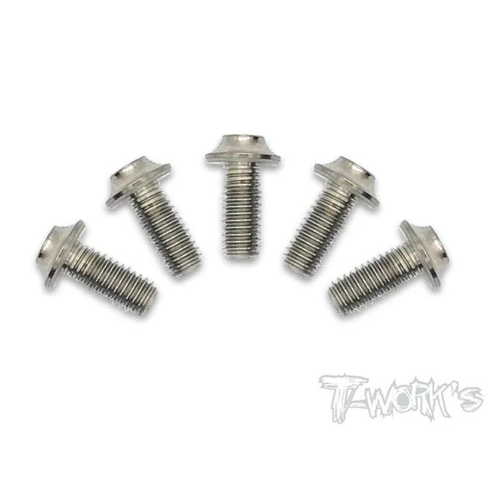 TSS-308U-5 T-Works 3mm X 8mm 64 Titanium Hex. Ufo Screw 10Pcs.