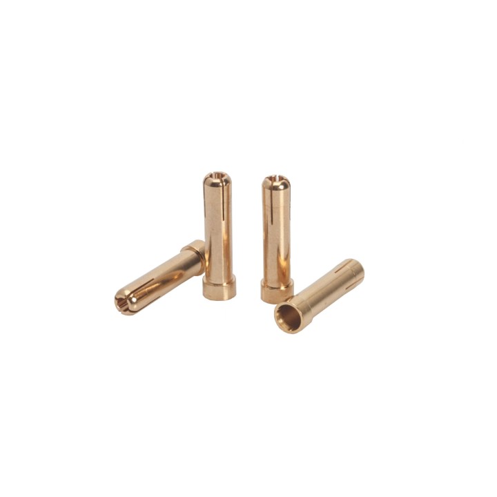 LRP65811 Lrp 5mm To 4mm Gold Works Team Adapter Plug (4 Pcs.)