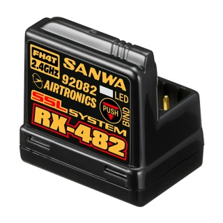 Sanwa RX-482 2.4GHz 4-Ch FHSS-4 SSL Telemetry Receiver w/Int. Antenna