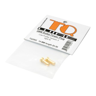 TQ Wire Gold 4mm Low Profile Bullet