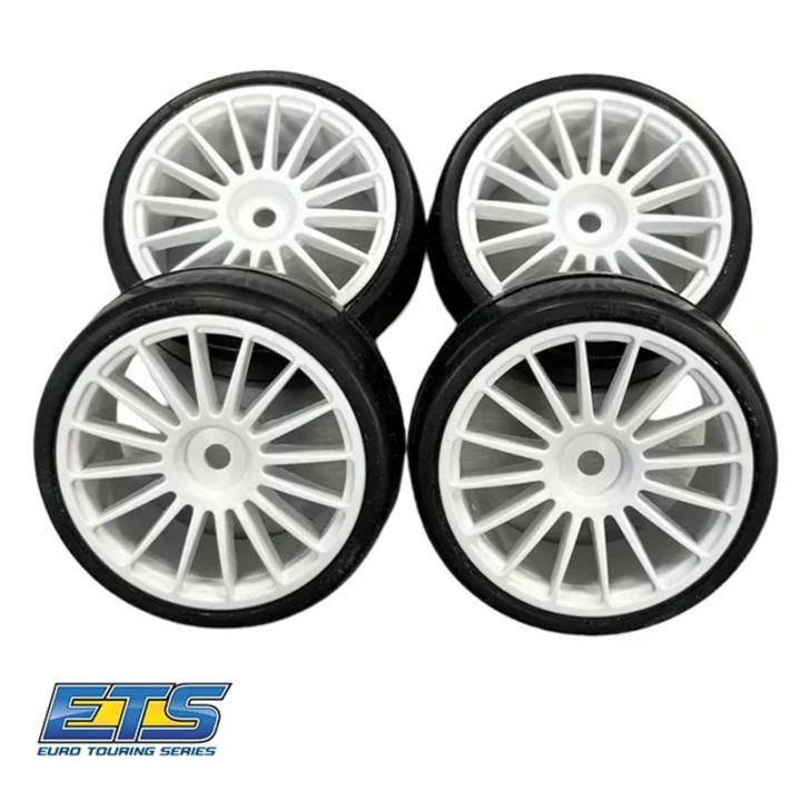 Ride 1:10 24mm Street Compound Low Profile Belted Preglued Tires 4pcs