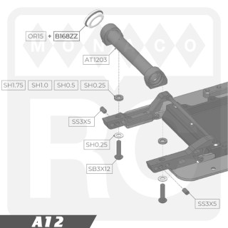 B168 Awesomatix 1/4x3/8x1/8? Flanged Bearing