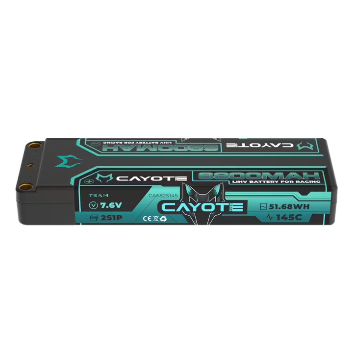 CAYOTE Racing 6800mAh 2S LiPo Battery 7,6V 145C 249g