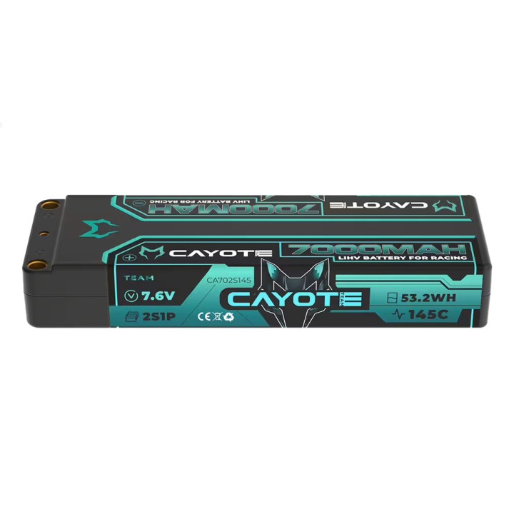 CAYOTE Racing 7000mAh 2S LiPo Battery 7,6V 145C 274g