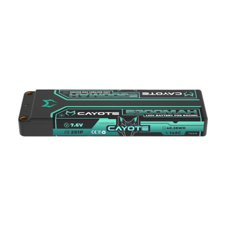 CAYOTE Racing 5300mAh 2S LiPo Battery 7,6V 145C 197g