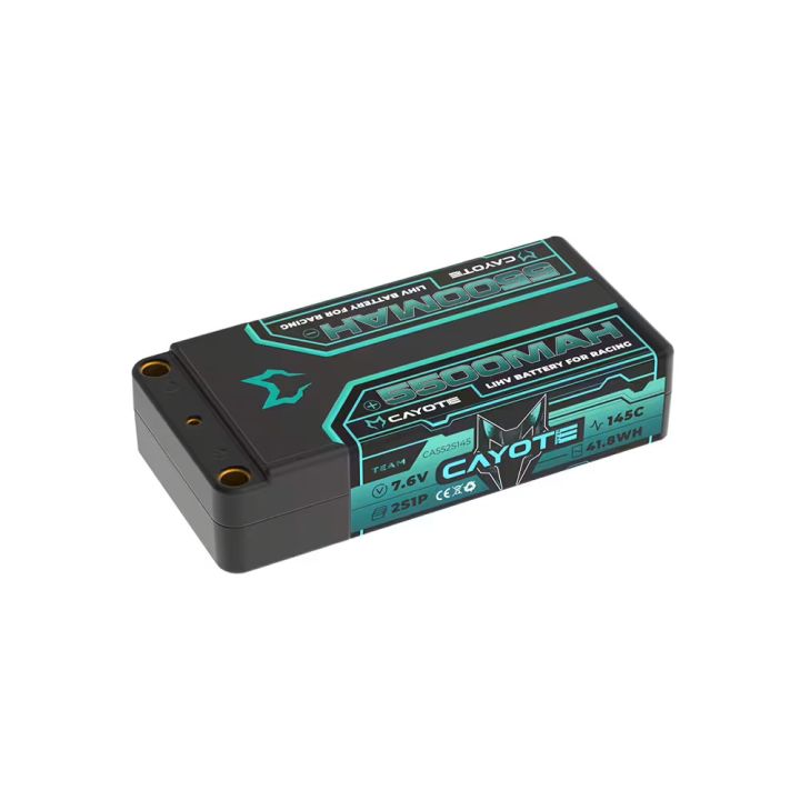 CAYOTE Racing 5500mAh 2S Shorty LiPo Battery 7,6V 145C 203g