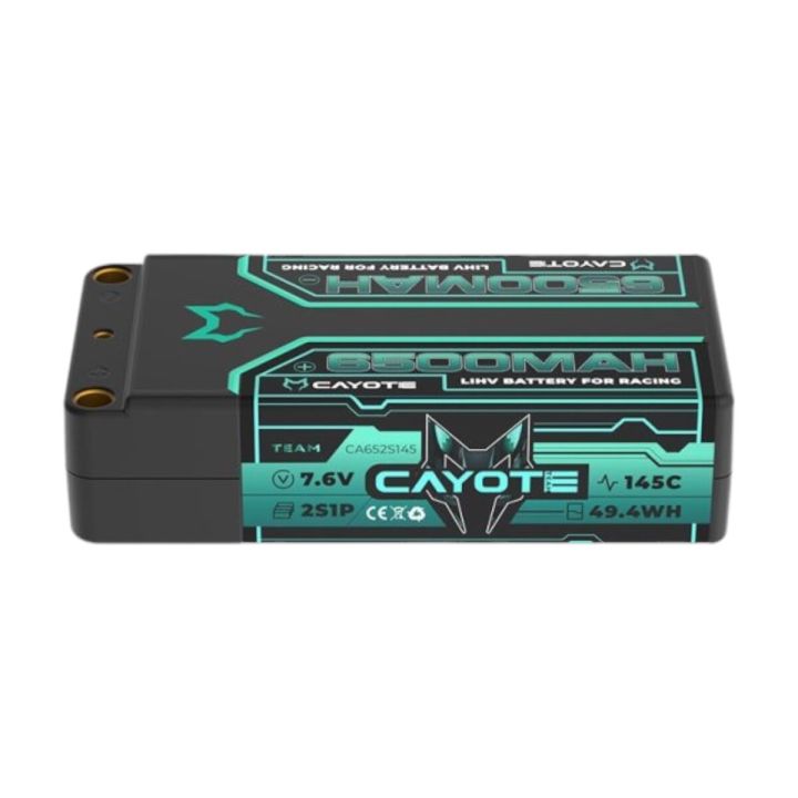 CAYOTE Racing 6500mAh 2S Shorty LiPo Battery 7,6V 145C 228g