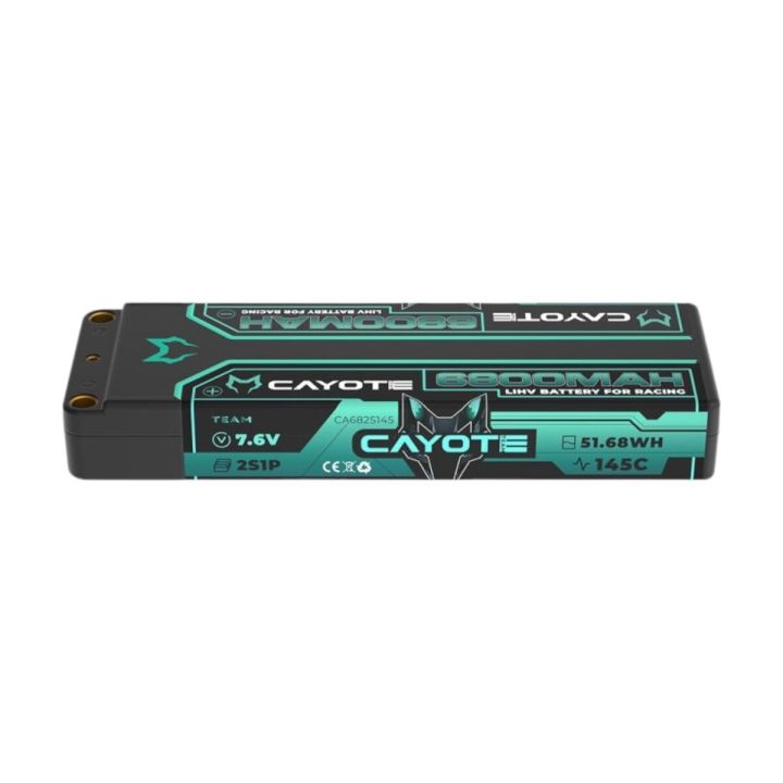 CAYOTE Racing 6800mAh 2S LiPo Battery 7,6V 145C 249g