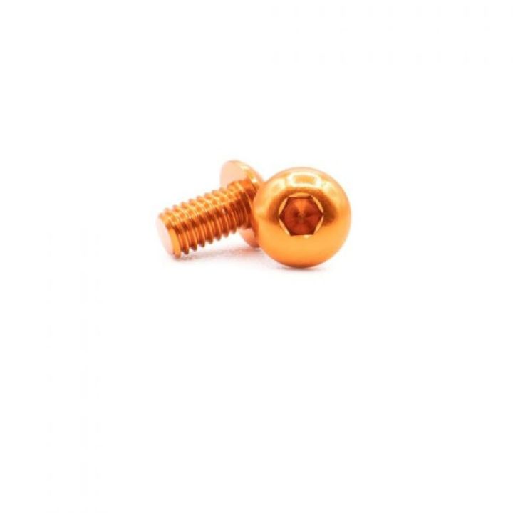 MonacoRC M3x6 Orange Alloy Hex Socket Button Head Screw (10)